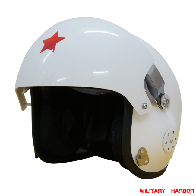 China PLA Air Force MIG Jet Fighter Pilot Helmet Tk11 replica White