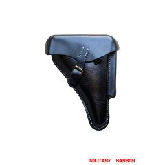 WWII German P08 Luger Leather holster Black