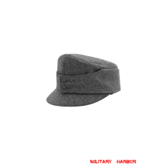 WWII German Gebirgsjager Bergmütze Grey Wool field cap