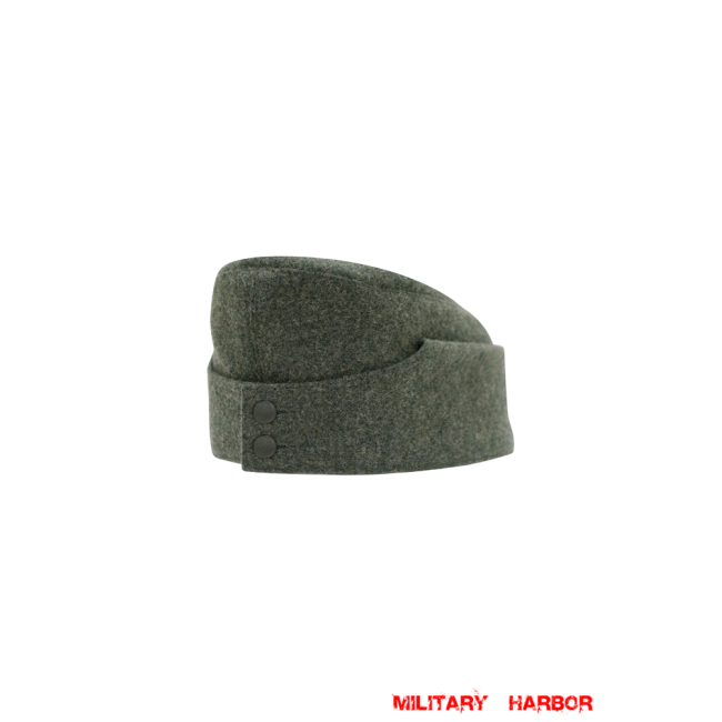 WWII German M42 Heer/SS Field Grey Wool overseas cap