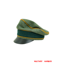 WWII German Heer Wool Cavalry / Recon Crusher Visor Cap