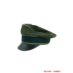 WWII German Afrikakorps Heer officer cotton crusher visor cap