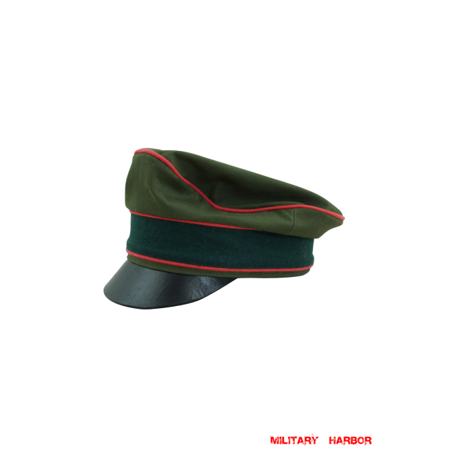 WWII German Afrikakorps Heer Artillery cotton crusher visor cap
