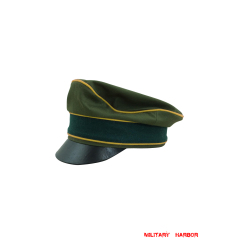 WWII German Afrikakorps Heer Signal cotton crusher visor cap