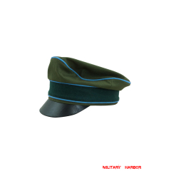 WWII German Afrikakorps Heer Transport Unit cotton crusher visor cap