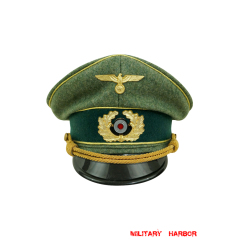 WWII German Heer General Wool visor cap with insignia