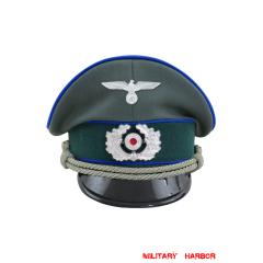 WWII German Heer Medical officer Gabardine Visor Cap with insignia