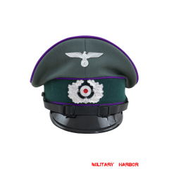 WWII German Heer Chaplains EM & NCO Gabardine Visor Cap with insignia