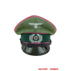 WWII German Heer Panzer EM & NCO Wool Visor Cap with insignia