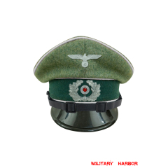 WWII German Heer Infantry EM & NCO Wool Visor Cap with insignia