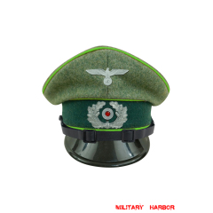 WWII German Heer Mountainer EM & NCO Wool Visor Cap with insignia