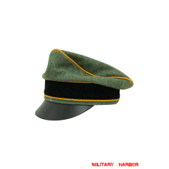 WWII German Waffen SS Wool Cavalry / Recon Crusher Visor Cap