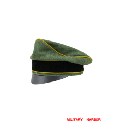 WWII German Waffen SS Wool Signal Crusher Cap Small Visor