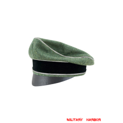 WWII German Waffen SS Officer wool Crusher Cap Small Visor