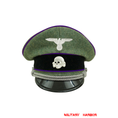 WWII German Waffen SS Chaplains officer Wool Visor cap with insignia