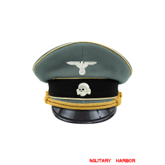 WWII German Waffen SS Reichsführer Gabardine Visor Cap with insignia