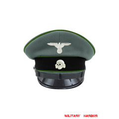 WWII German Waffen SS Panzergrenadier EM/NCO Gabardine Visor cap with insignia
