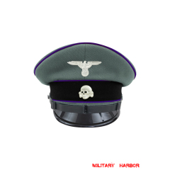 WWII German Waffen SS Chaplains EM/NCO Gabardine Visor cap with insignia