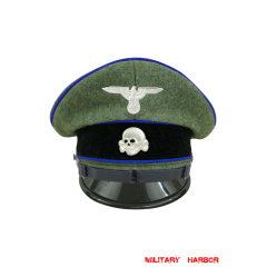 WWII German Waffen SS Medical EM/NCO Wool Visor cap with insignia
