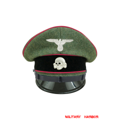 WWII German Waffen SS Panzer EM/NCO Wool Visor cap with insignia