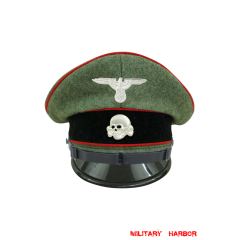 WWII German Waffen SS Artillery EM/NCO Wool Visor cap with insignia