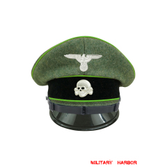 WWII German Waffen SS Mountainer EM/NCO Wool Visor cap with insignia