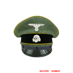 WWII German Waffen SS Signal EM/NCO Wool Visor cap with insignia