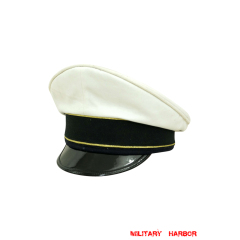 WWII German Luftwaffe General summer white Cotton Visor cap