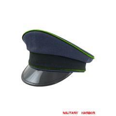 WWII German Luftwaffe Air Traffic Control blue Gabardine Visor cap