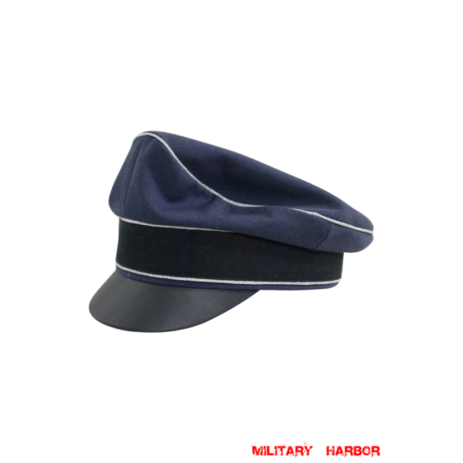 WWII German Luftwaffe Officer blue Gabardine Crusher Visor cap