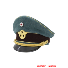 WWII German Police General Wool Visor Cap With Insignias