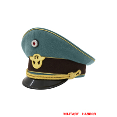 WWII German Police General Gabardine General Visor Cap With Insignias