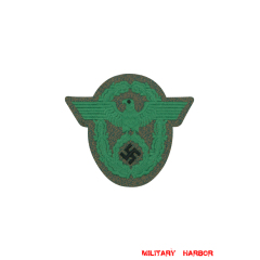WWII German Protection Police Sleeve Eagle On Mottled Green Backing