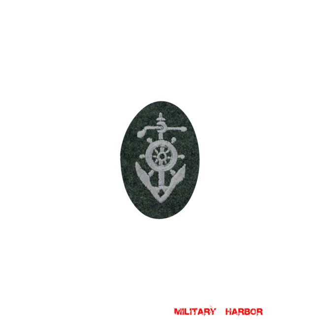 WWII German heer boat pilot's sleeve insignia later model