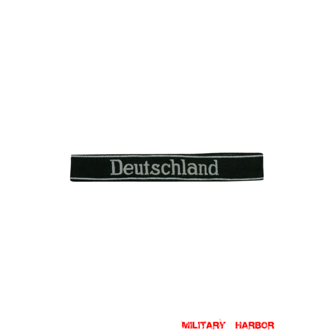 WWII German SS-VT Pz.Gren.Rgt.3 Deutschland in latin script EM/NCO cuff title