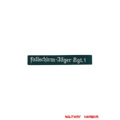 WWII German Luftwaffe Lw Fallschirmjäger Rgt.1 EM dark green backing cuff title