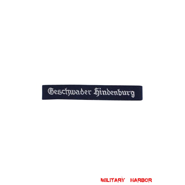 WWII German Luftwaffe Geschwader Hindenburg EM cuff title