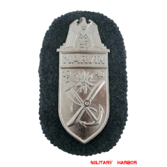 WWII German Narvik Shield in Silver