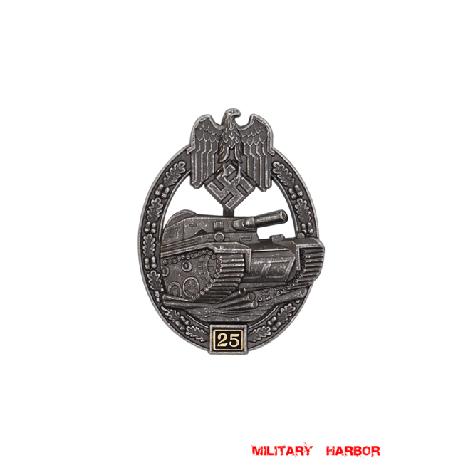 Panzer Assault Badge 25 Engagements (Antique Finish)