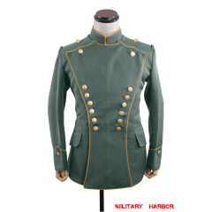 WWI German Empire Officer Gabardine Uhlan yellow Pipped tunic ULANKA