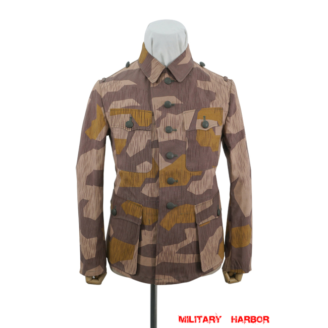German Camo tunic,German uniforms,SS uniforms,Wehrmacht uniforms,German camouflage jacket,WW2 uniforms,Splinter 41 Brown Variation,WW2 camo,WWII camo,WW2 German camouflage,WWII German camouflage,German Camo Uniform,M42 tunic