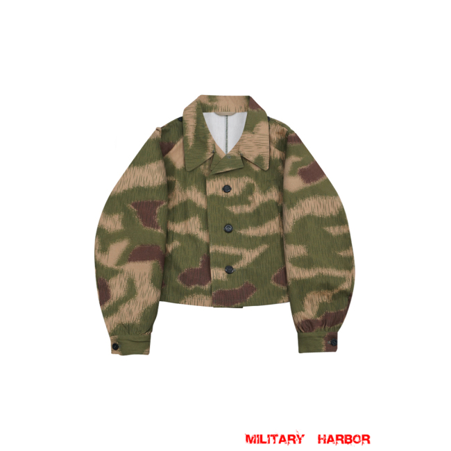 WWII German Luftwaffe Field Division Marsh Sumpfsmuster 44 Camo modified shortened smock II