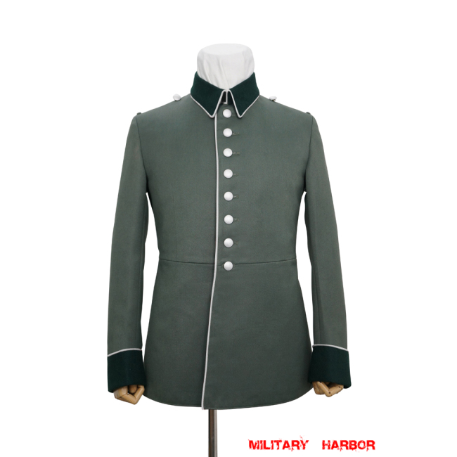 WWII German Heer M35 General Officer waffenrock Gabardine piped dress tunic