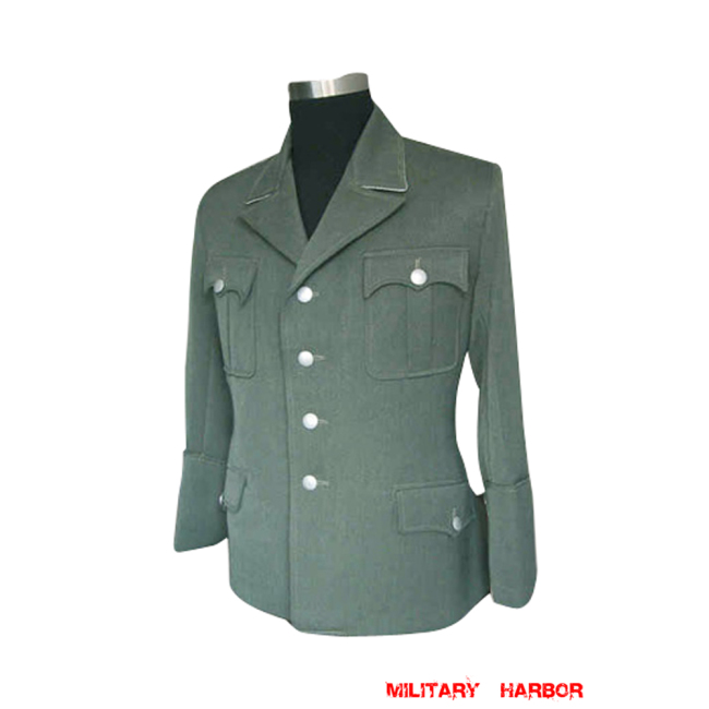 WWII German SS M34 Officer Fieldgrey Gabardine Jacket dress tunic