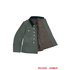 WWII German SS M35 Officer Gabardine Service Tunic Jacket 6 buttons