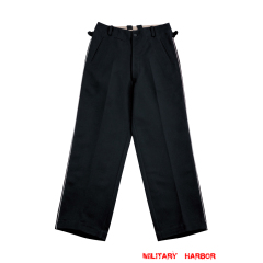WWII German M32 SS Black Gabardine Trousers With Pipe