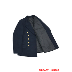 WWII German Kriegsmarine officer navy blue Gabardine Reefer tunic jacket