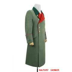 WWII German Heer General Fieldgrey Wool Greatcoat With Pipe