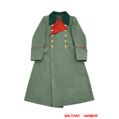 WWII German Heer General Fieldgrey Wool Greatcoat With Pipe