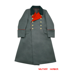 WWII German Heer General Fieldgrey Gabardine Greatcoat With Pipe
